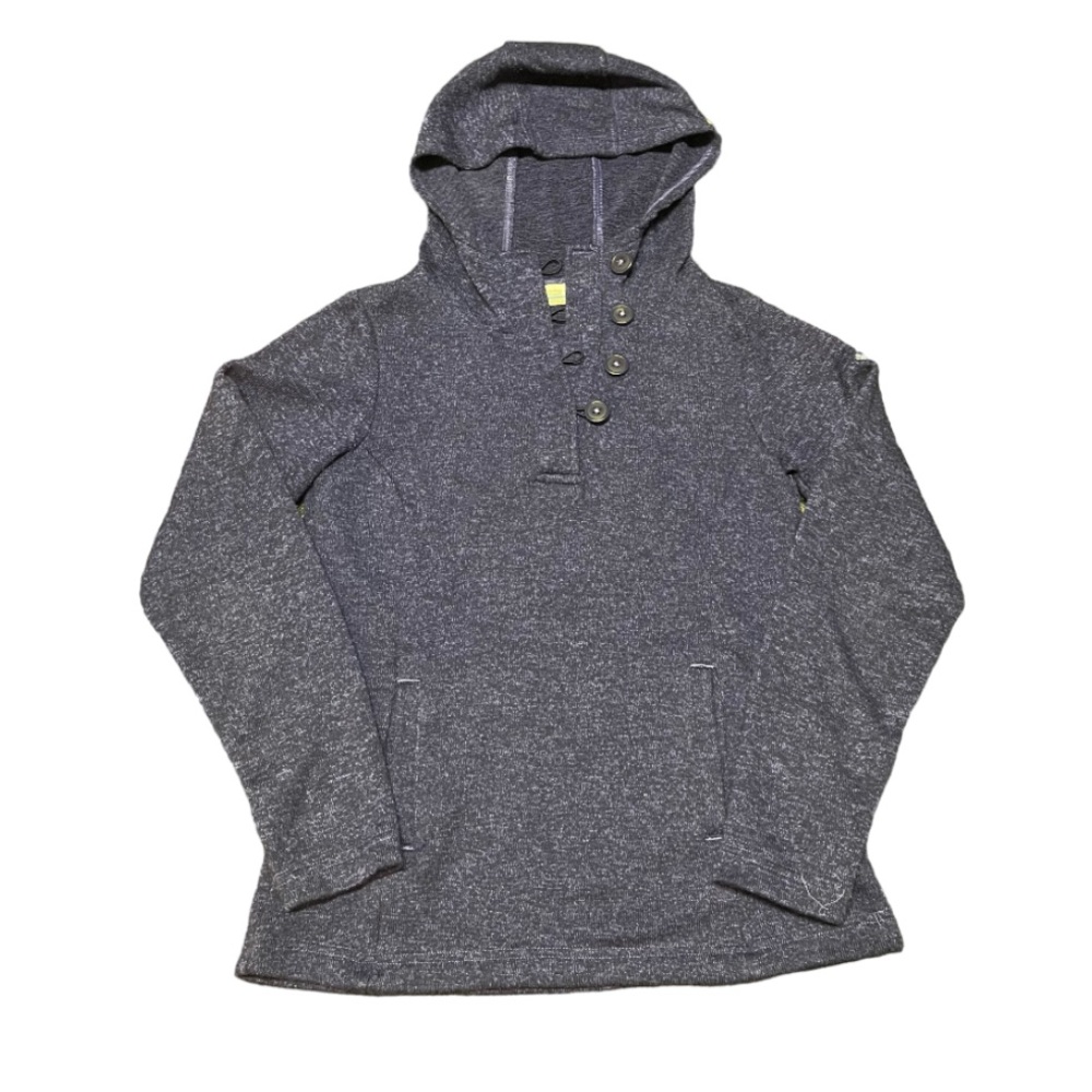 Columbia Hoodie Pullover Sweatshirt 1/4 Button Up Purple Blue Size Small